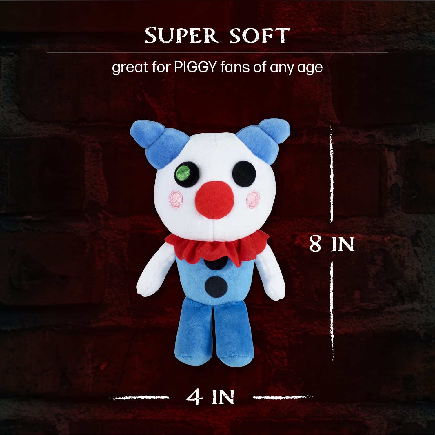 PIGGY Clowny Plush Toy – Series 1 Collectible Stuffed Animal with In-Game DLC Code