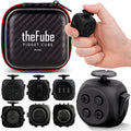 PILPOC theFube Fidget Cube – 6-Sided Stress Relief Toy with Silent & Audible Modes, Midnight