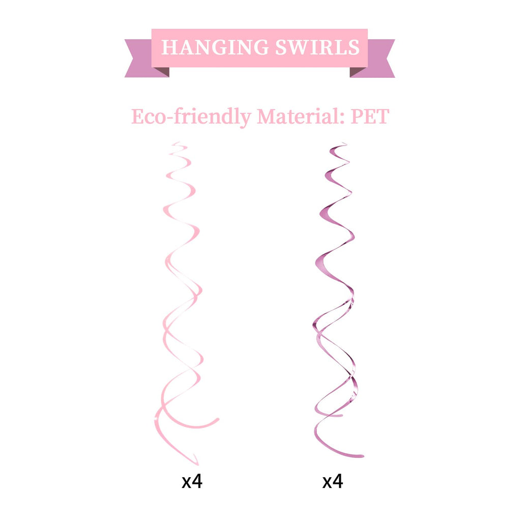 Pink Birthday Decorations Kit 16-Piece Set by LITAUS – Pre-Strung Banner, Honeycomb Balls & Paper Garland for Women, Girls, Teens, Adults