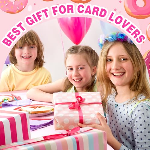 Pink Donut 400-Pocket Trading Card Binder by Piefectpie – PU Leather Zipper Album for Standard Cards