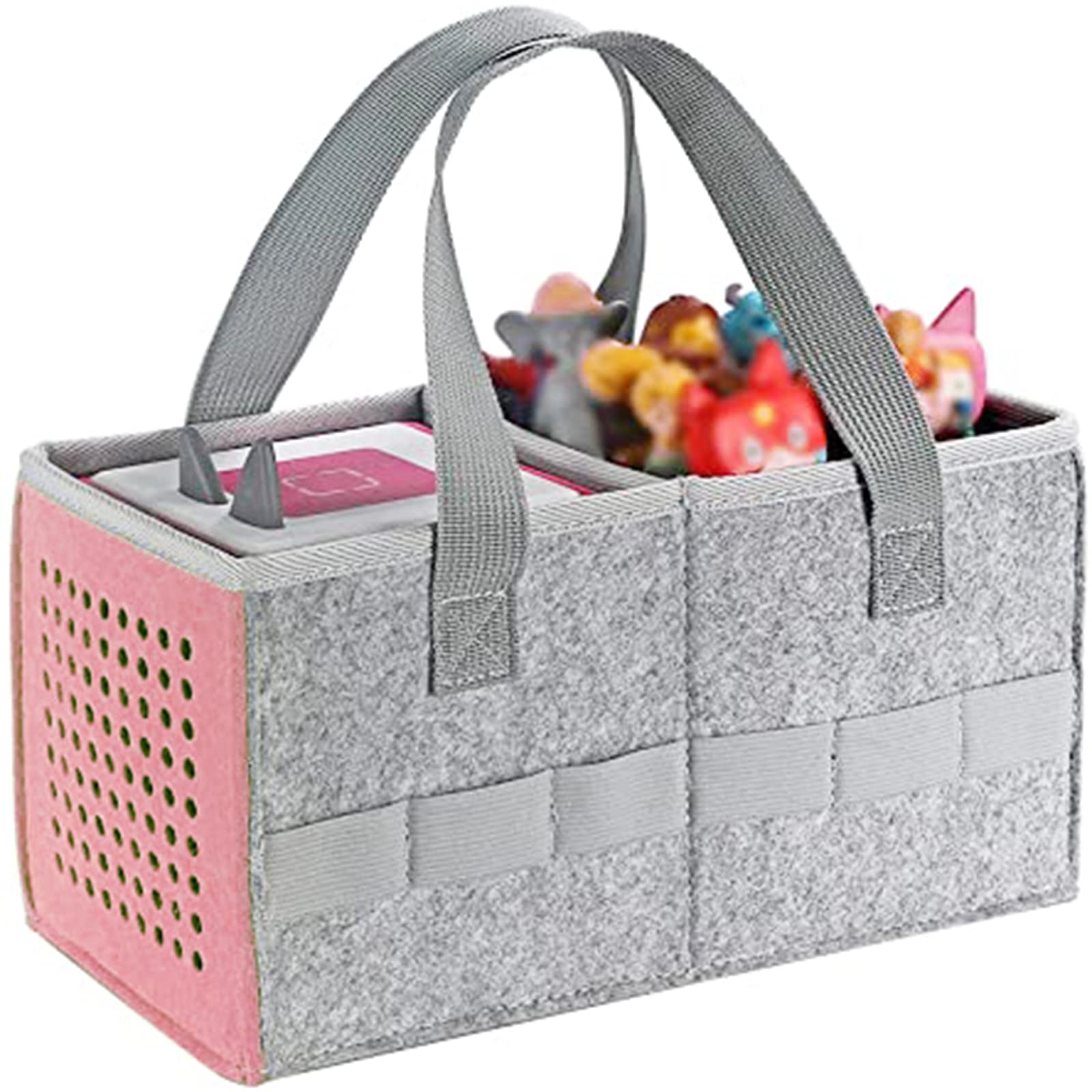 Pink Felt Storage Bag for Toniebox Starter Set – Portable Handbag for Tonies Figures and Accessories