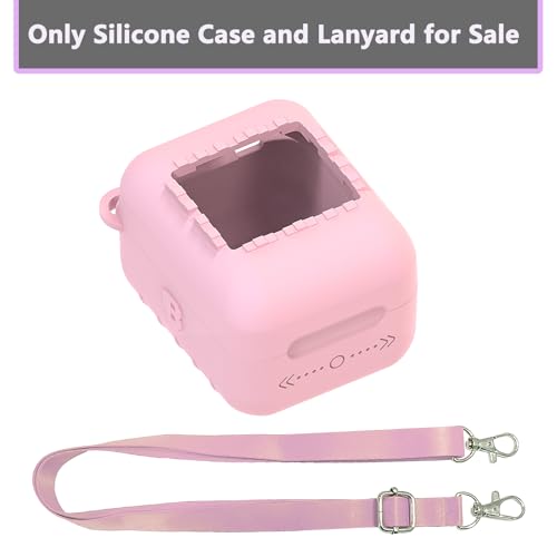 Pink Silicone Case for Bitzee Original Digital Pet with Lanyard - RAWECUD Protective Cover