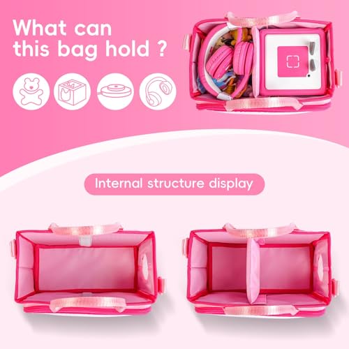 Pink Toniebox Carrying Case – Portable Organizer for Figures & Accessories