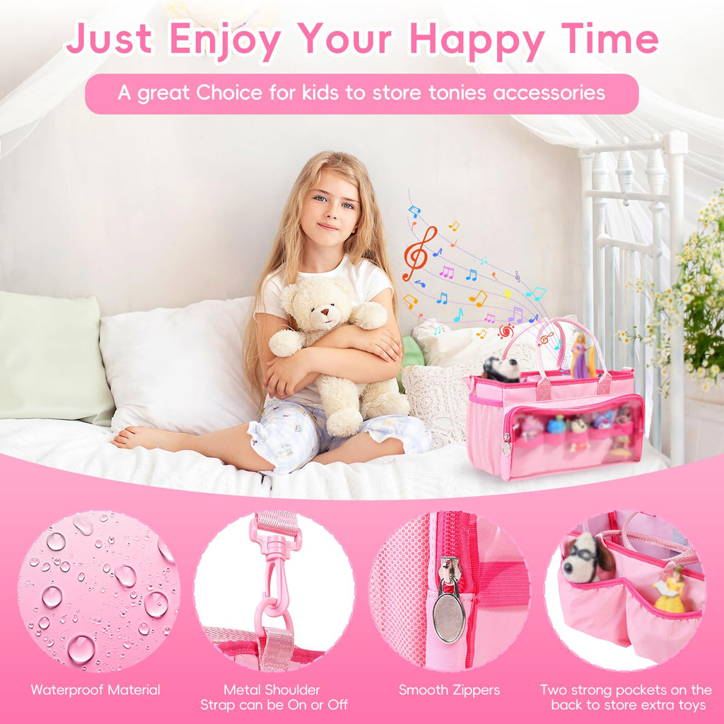 Pink Toniebox Carrying Case – Portable Organizer for Figures & Accessories
