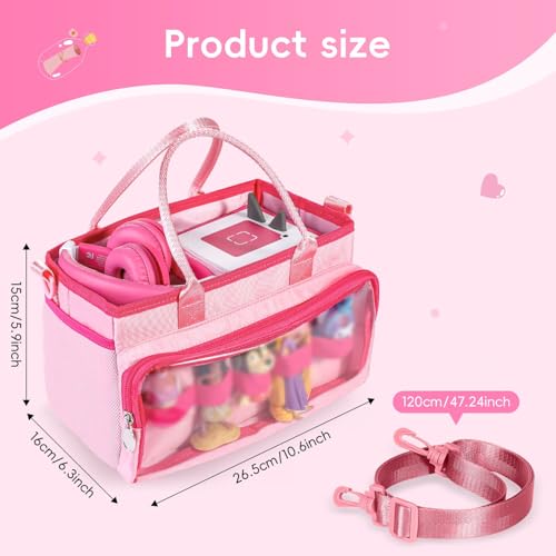 Pink Toniebox Carrying Case – Portable Organizer for Figures & Accessories