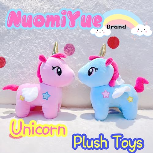 Pink Unicorn Plush Toy – Kawaii Stuffed Animal with Star Embellishments by NuomiYue