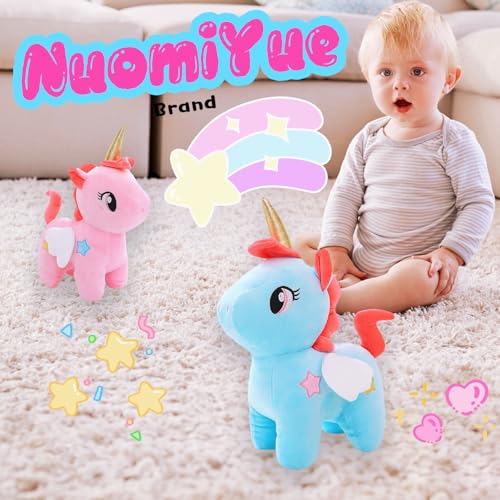 Pink Unicorn Plush Toy – Kawaii Stuffed Animal with Star Embellishments by NuomiYue