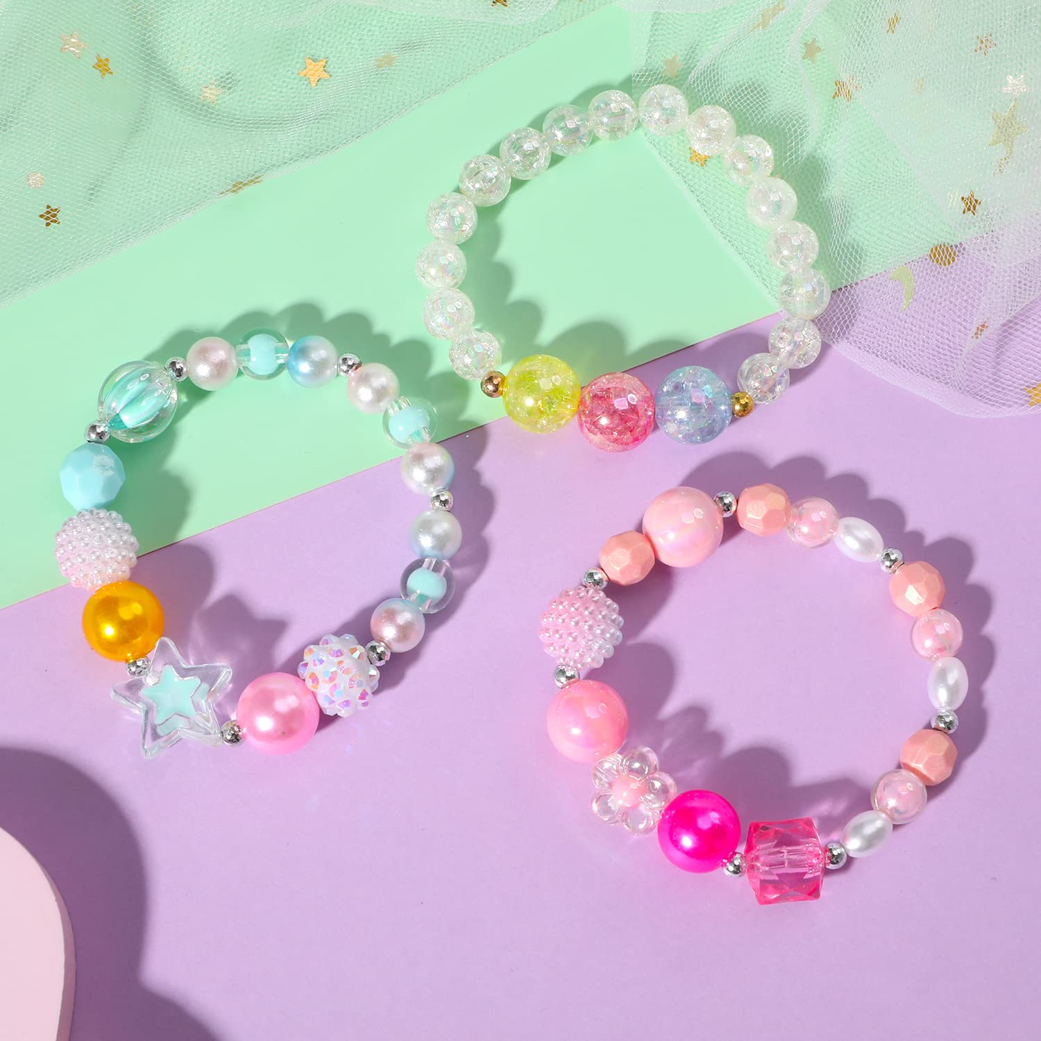 PinkSheep Toddler Jewelry Set – 9-Piece Necklace, Choker & Bracelet Collection for Little Girls, Gift Box Included