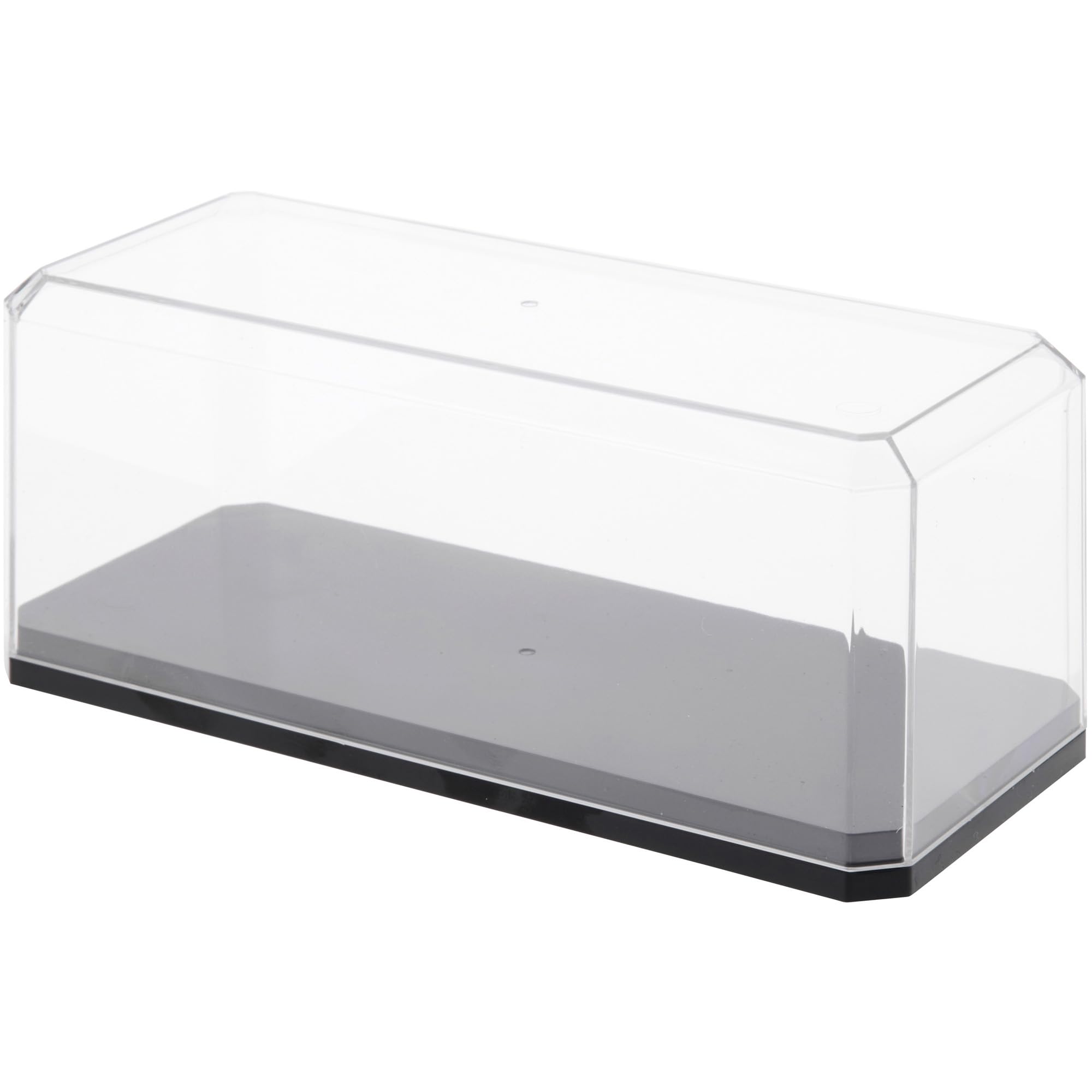 Pioneer Plastics Clear Display Case for 1:43 Scale Cars, Black Base, 6.125x2.625x2.25 inches