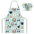 Pipoobear Kids Cotton Apron – Adjustable Strap with Front Pocket for Toddlers, Boys, and Girls