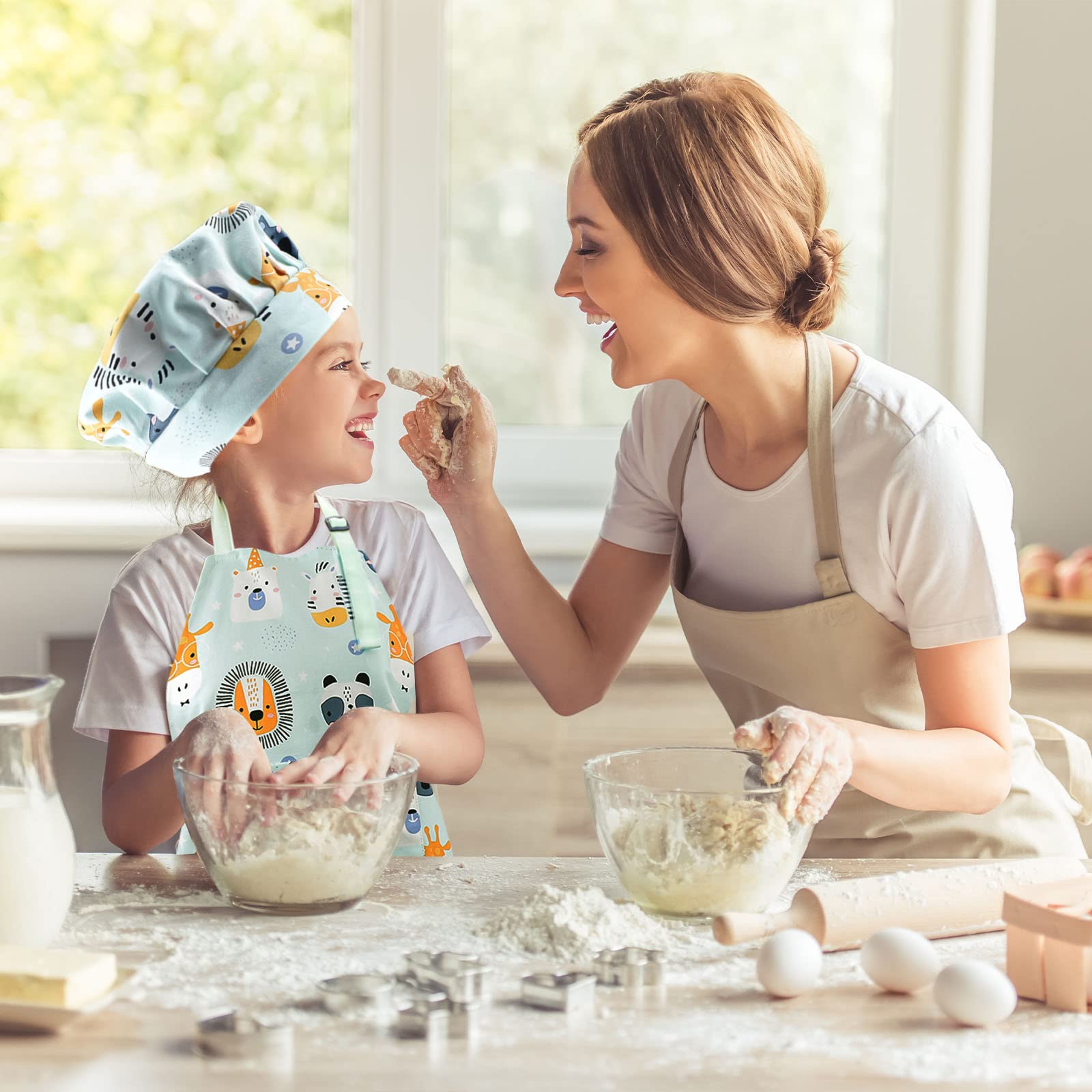 Pipoobear Kids Cotton Apron – Adjustable Strap with Front Pocket for Toddlers, Boys, and Girls