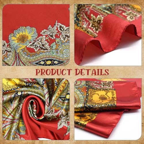 Pirate Costume Accessories Set – Bandana, Sash, Eye Patch, Coin Necklace & Earring for Halloween