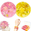 Pixnest 2-Pack Picky Pads – Sensory Fidget Toy for Picking, Stress Relief with Detachable Beads (Yellow Butterfly + Pink Flower)