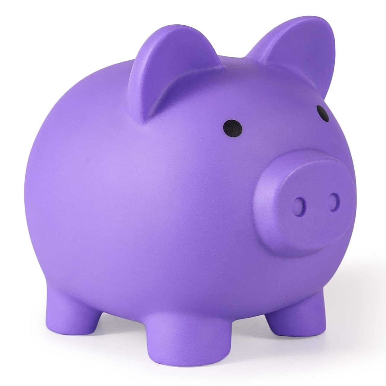 PJDRLLC Purple Plastic Piggy Bank for Kids – Unbreakable Coin Bank, Medium Size, Easy Access, Gift for Ages 4-10