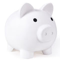 PJDRLLC White Large Piggy Bank - Unbreakable Plastic Coin Bank for Kids Ages 4-10