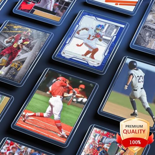 PJU 200-Pack Card Sleeves (100 Hard + 100 Soft) – Clear Plastic Protectors for Trading Cards, 3x4 Inch Outer Dimensions