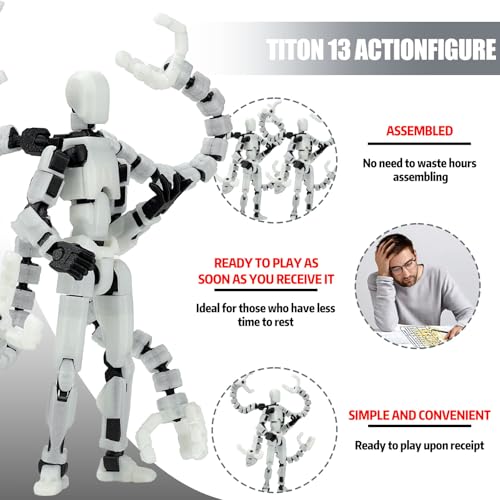 PkghoKids T13 Luminous 5.5in Fully Articulated Action Figure – Multi-Jointed with 7 Weapons & 3 Hand Types