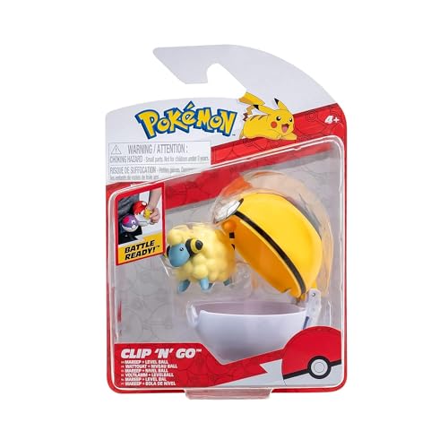 PKW3137 Clip 'n' Go Poké Balls: Voltilamm & Level Ball Set with 5 cm Figure