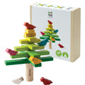 PlanToys Wooden Balancing Tree Game – Montessori Stacking Toy with Birds for Fine Motor Skills