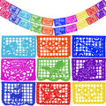 Plastic Papel Picado Banner Set (2 Pack) – 30ft Mexican Party Décor for Día de Muertos, Cinco de Mayo, Birthdays