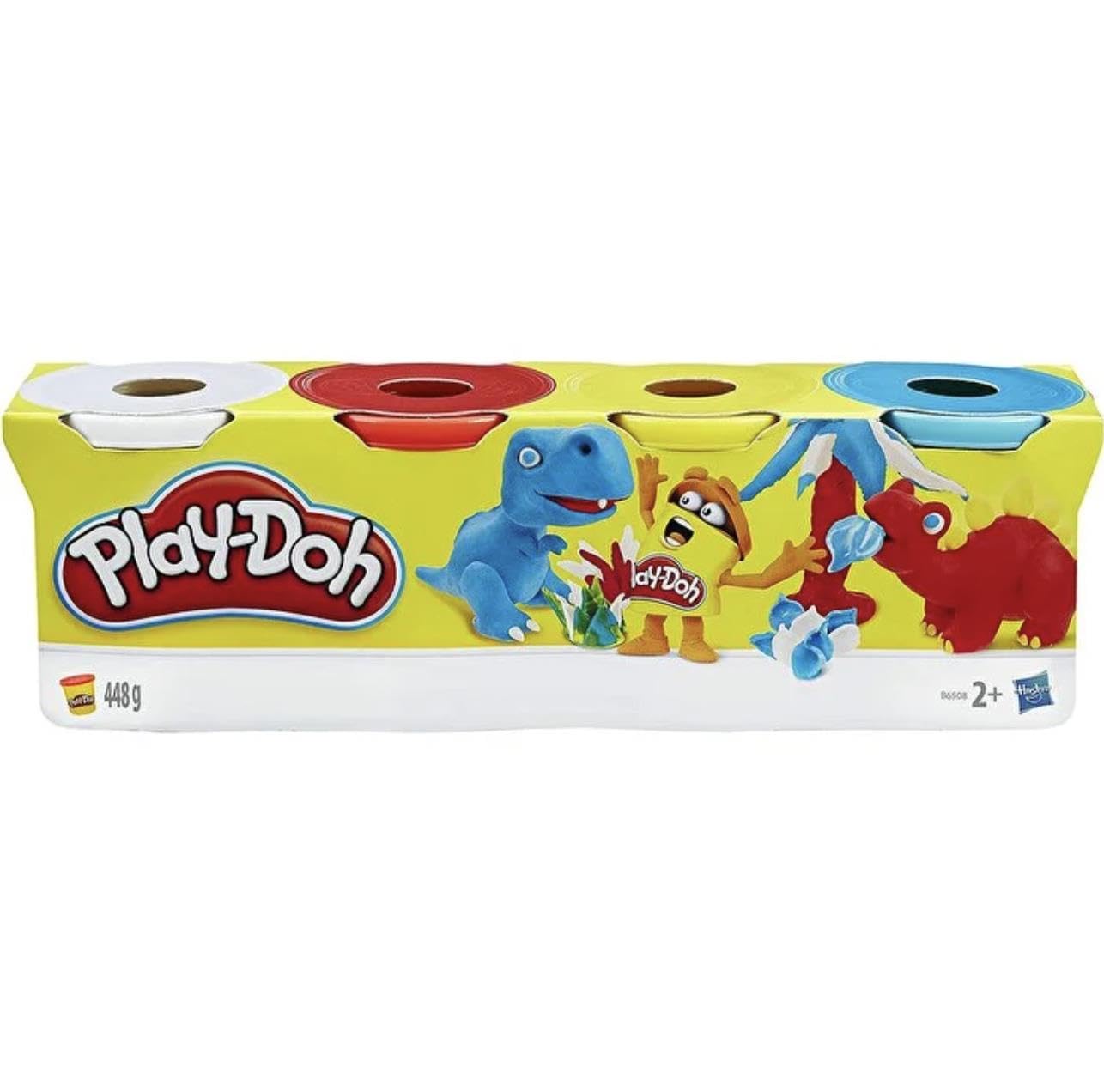 Play-Doh 4-Pack Tubs (140g Each) – Assorted Colors, Refill Pack for Creative Play