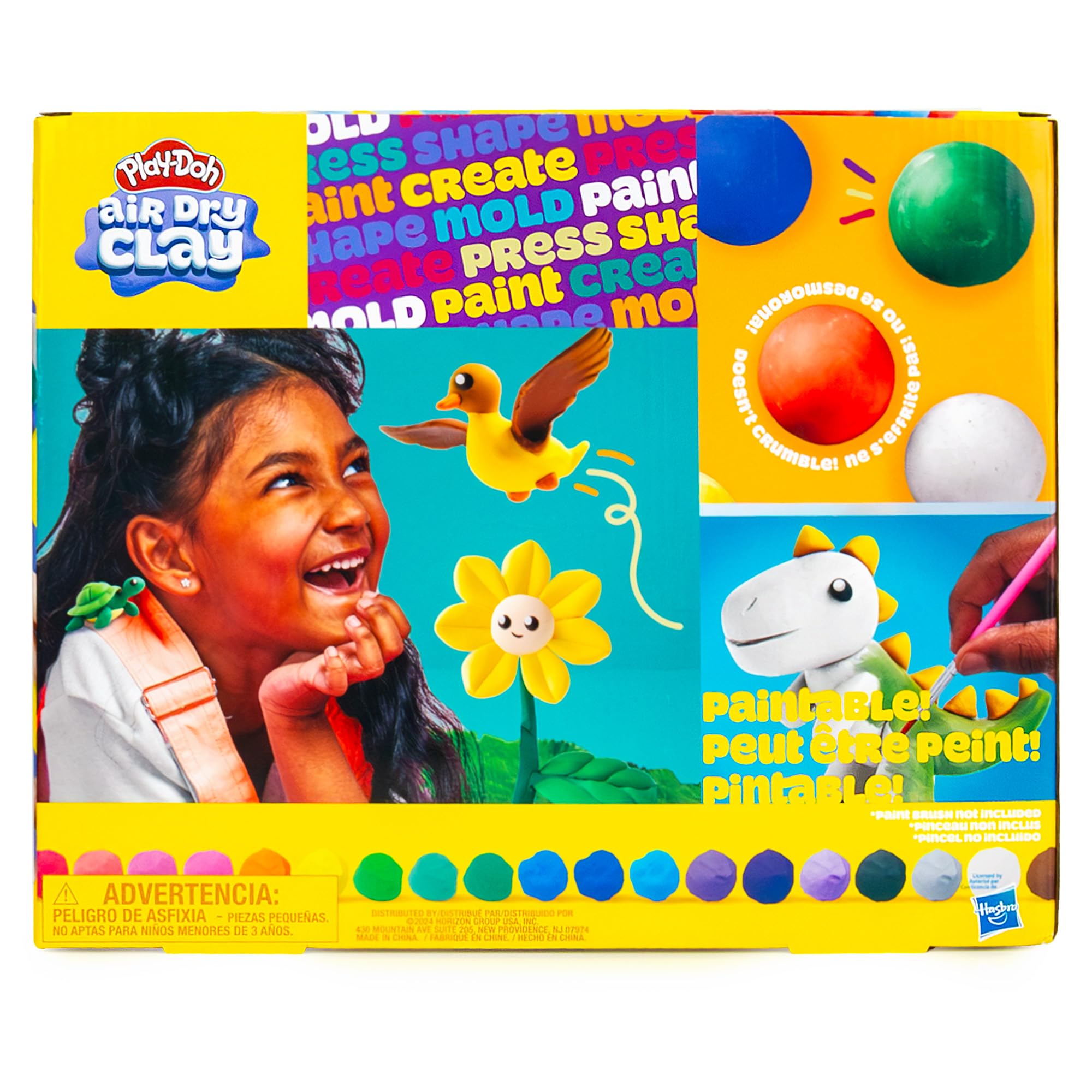 Play-Doh Air Dry Clay Scented Variety Pack: 13 Rainbow Clays, Tools, Molds, and Wiggly Eyes for Kids Ages 4+