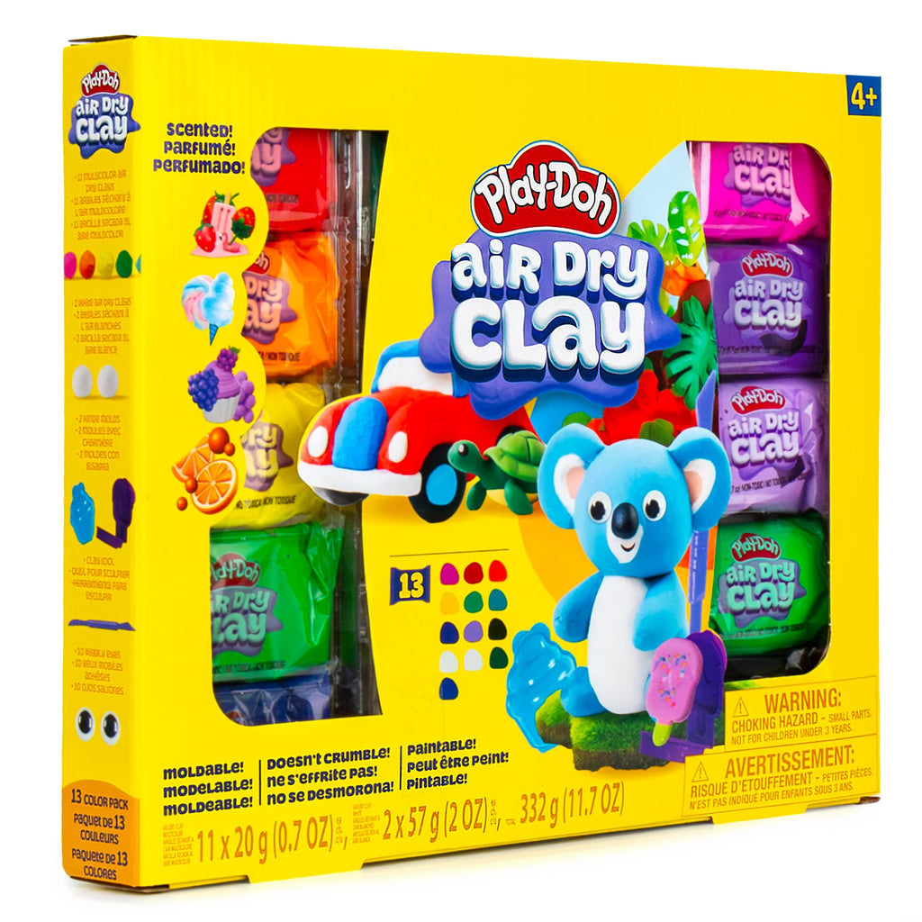 Play-Doh Air Dry Clay Scented Variety Pack: 13 Rainbow Clays, Tools, Molds, and Wiggly Eyes for Kids Ages 4+