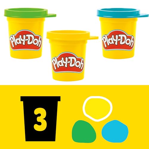Play-Doh Disney Junior Mickey Mouse On-the-Go Garage Playset – Portable Arts & Crafts with 3 Cans and 4 Tools for Kids 2+