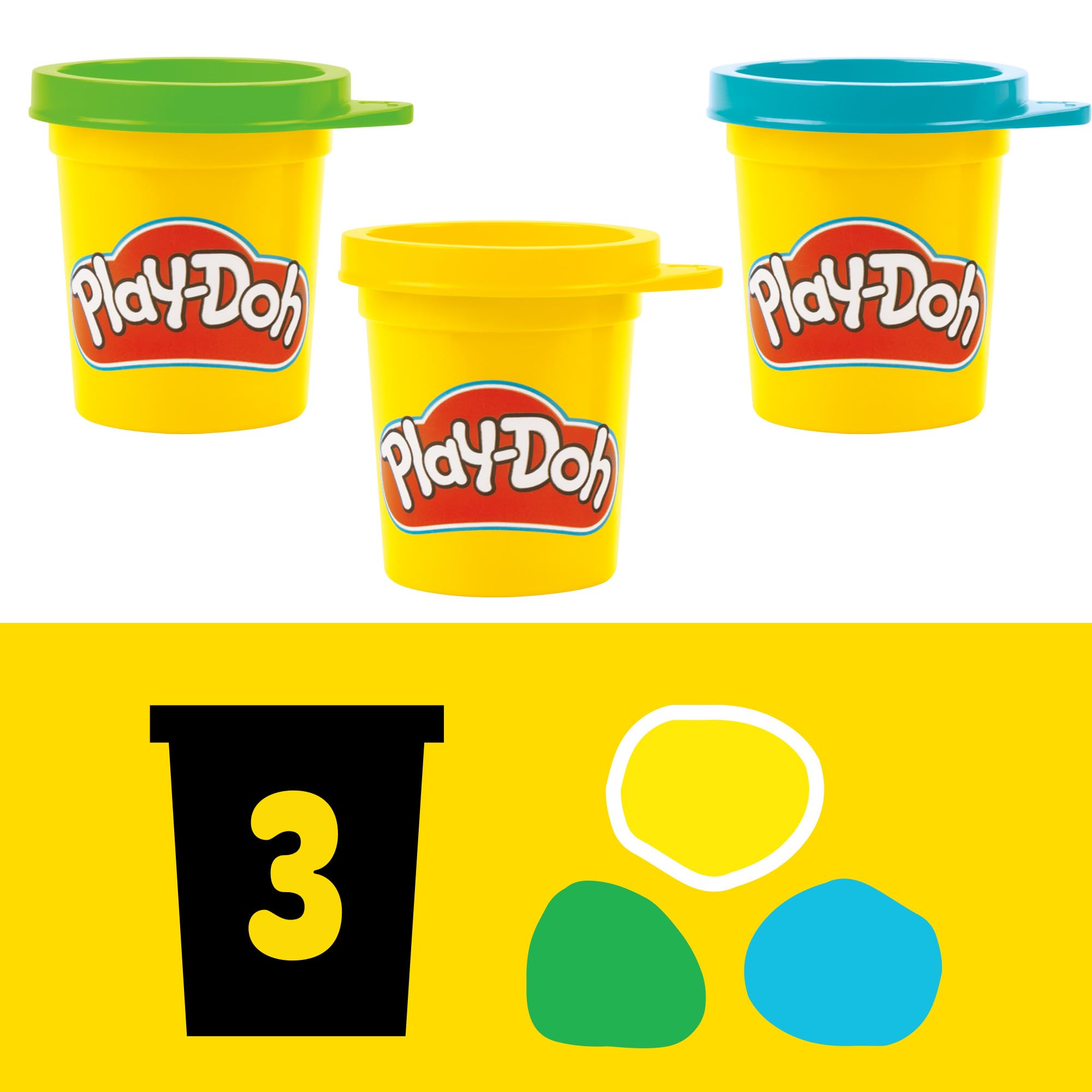 Play-Doh Disney Junior Mickey Mouse On-the-Go Garage Playset – Portable Arts & Crafts with 3 Cans and 4 Tools for Kids 2+