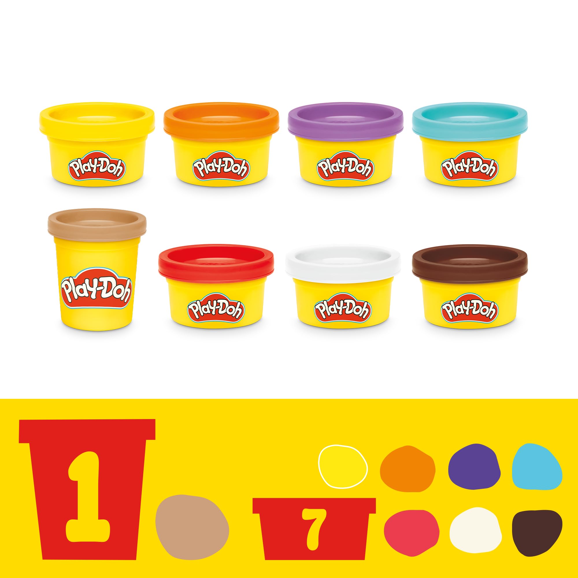 Play-Doh Flip 'n Pancakes Set – 14 Accessories, 8 Cans, Button-Operated Flipping Pan for Kids Ages 3+