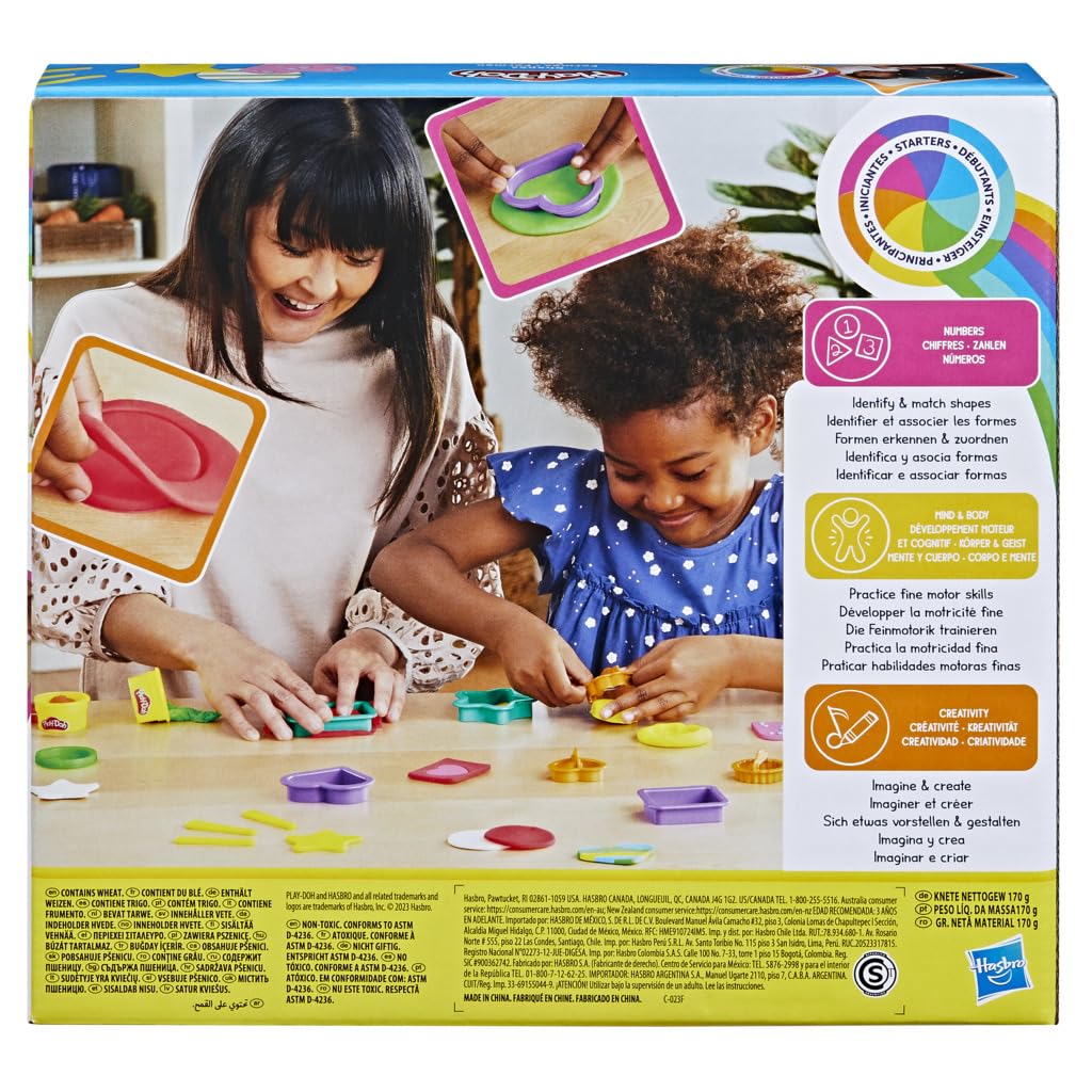 Play-Doh Fun Shapes 9 Cutters + 6 Cans Non-Toxic Modeling Compound for Ages 3+