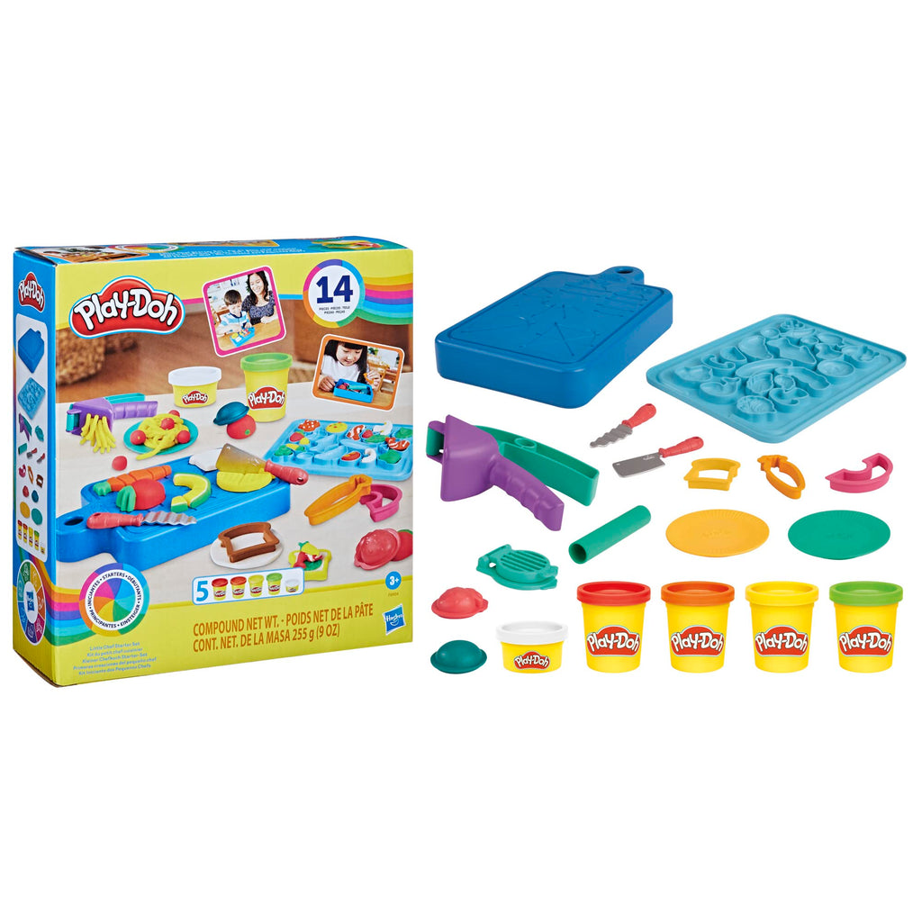 Play-Doh Little Chef Starter Set – 14 Kitchen Accessories & 5 Colors for Creative Play