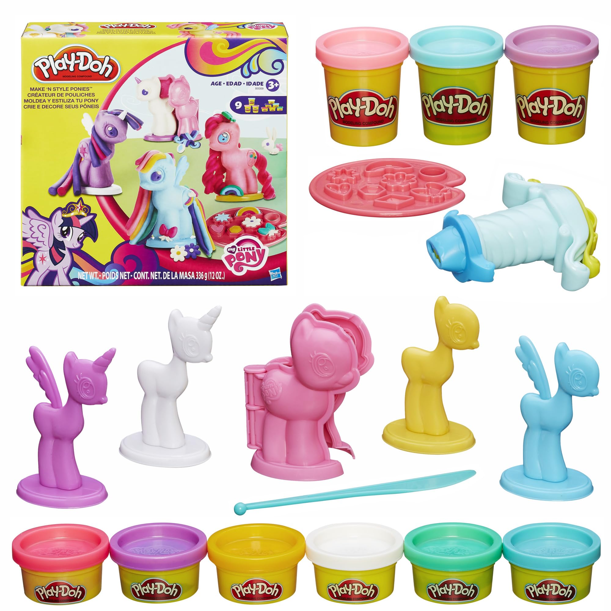 Play-Doh Make & Style Ponies Set – My Little Pony Arts and Crafts Kit for Kids (Amazon Exclusive)