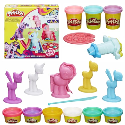 Play-Doh Make & Style Ponies Set – My Little Pony Arts and Crafts Kit for Kids (Amazon Exclusive)