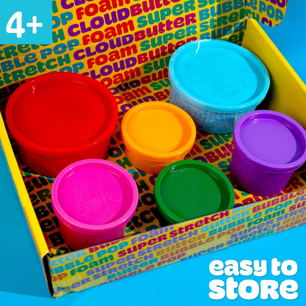 Play-Doh Scented Slime Variety Pack - 6 Super Scented Slimes with Strawberry, Grape, Cotton Candy, Blue Raspberry, Watermelon, Citrus - Super Stretch, Foam, Butter & Cloud Textures