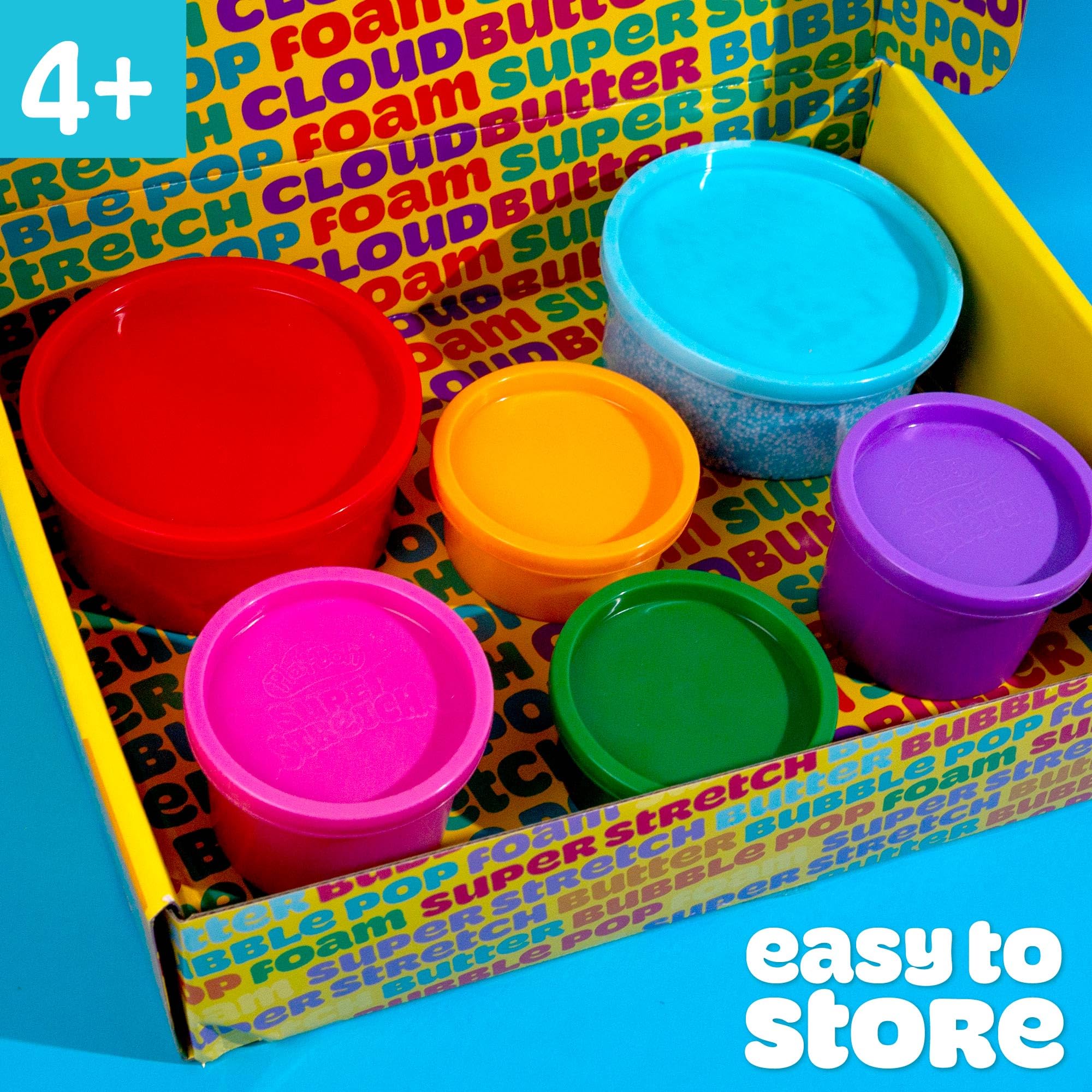 Play-Doh Scented Slime Variety Pack - 6 Super Scented Slimes with Strawberry, Grape, Cotton Candy, Blue Raspberry, Watermelon, Citrus - Super Stretch, Foam, Butter & Cloud Textures