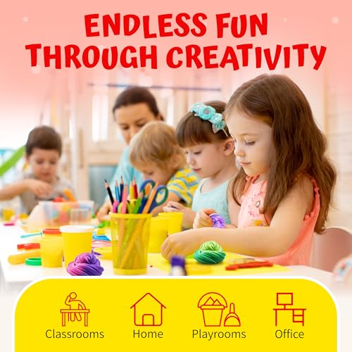 Playbees Color Changing Therapy Putty 6 Pack – Heat-Sensitive Fidget Slime, 0.5 oz Each