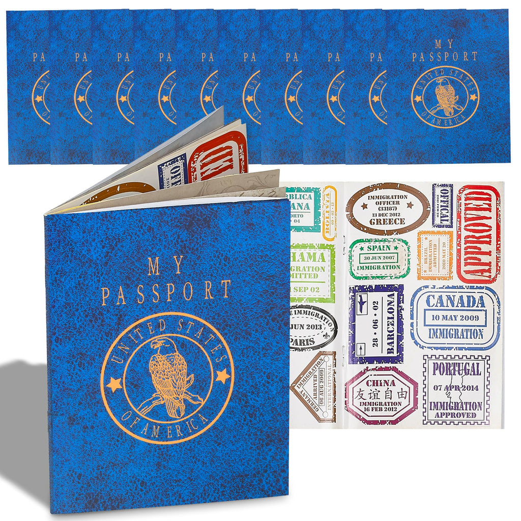 Playbees Passport Sticker Book – 12-Pack Travel-Themed Sticker Set for Kids