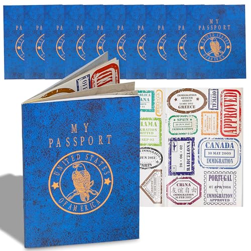 Playbees Passport Sticker Book – 12-Pack Travel-Themed Sticker Set for Kids
