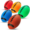 PlayBolt 6-Inch Mini Footballs for Kids (Pack of 5) - Inflatable PVC with Hand Pump