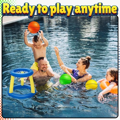PlayBolt Mini Basketball Set for Kids - 6 Inch (5 Pack) with Hand Pump - Indoor Outdoor Toddler Hoop Balls