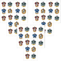 Playhouse Harry Potter Mini Hogwarts House Crests Sticker 3-Pack: 9 Perforated Half-Sheets of Officially Licensed Acid-Free Craft Stickers