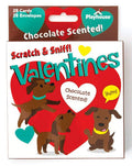 Playhouse Playful Puppies Valentine Exchange Cards: 28 Scratch & Sniff Chocolate Scented Cards with Envelopes
