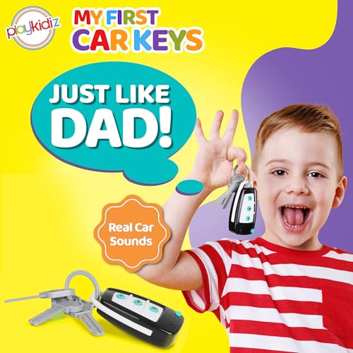 Playkidiz Toy Car Keys Set – Realistic Remote with Lights and Sounds for Toddlers Ages 3+