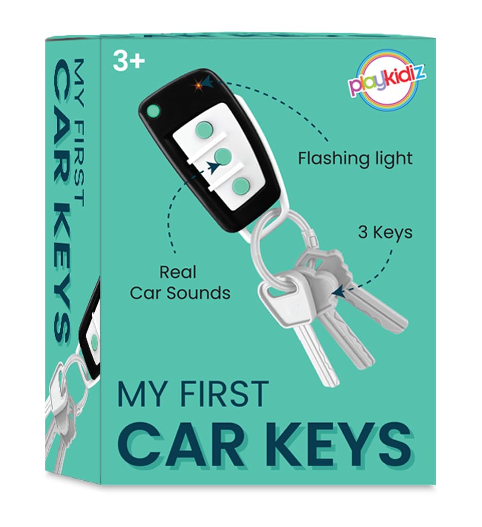 Playkidiz Toy Car Keys Set – Realistic Remote with Lights and Sounds for Toddlers Ages 3+
