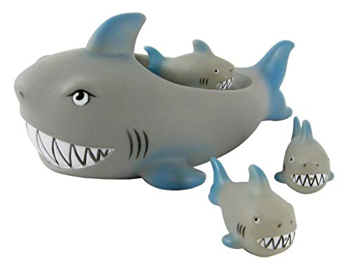 Playmaker Toys Turtle Family Bath Toy Set – Floating Mother with 3 Baby Squirters