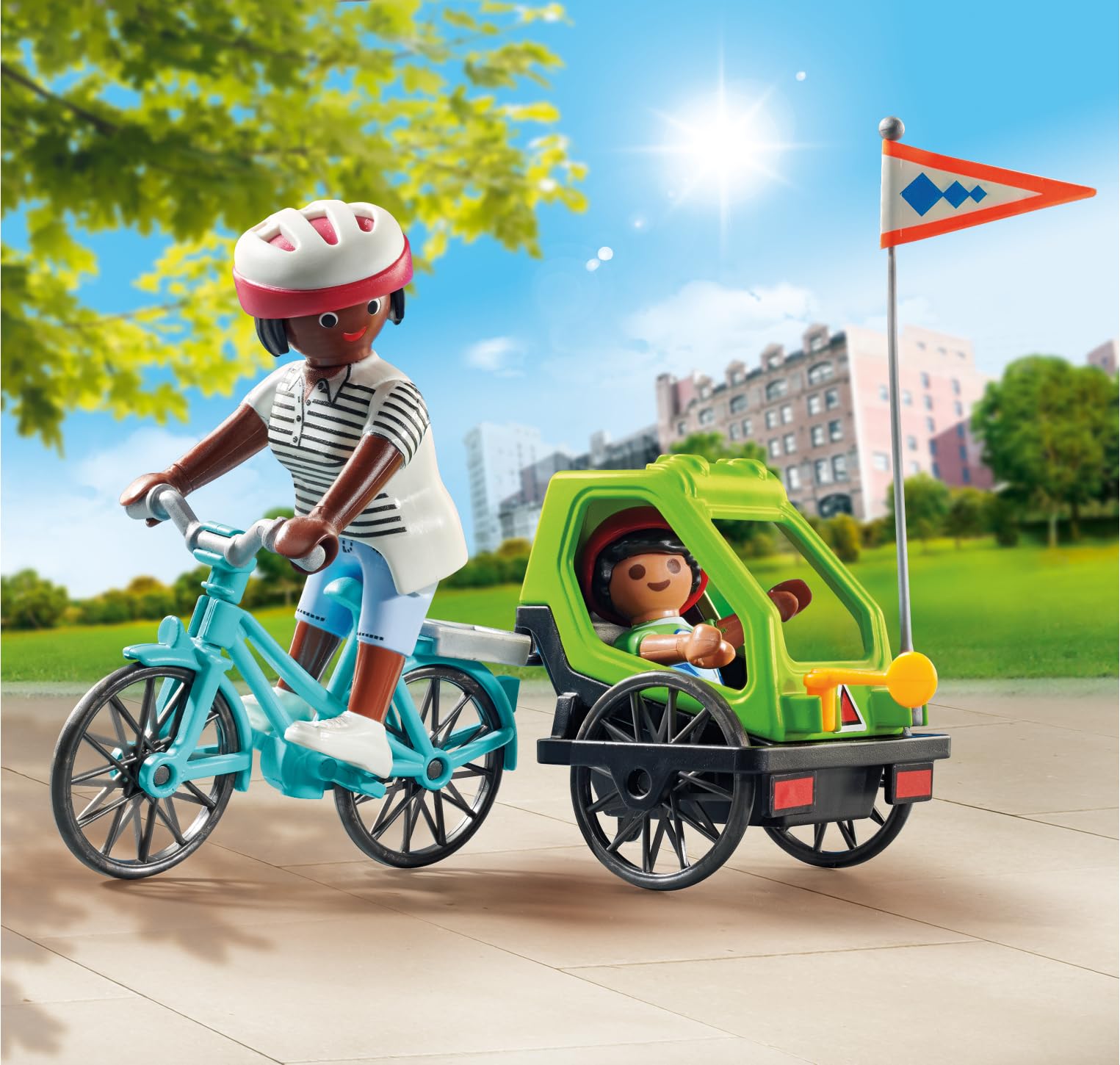 Playmobil Bicycle Excursion Playset – Mother, Child & Detachable Trailer