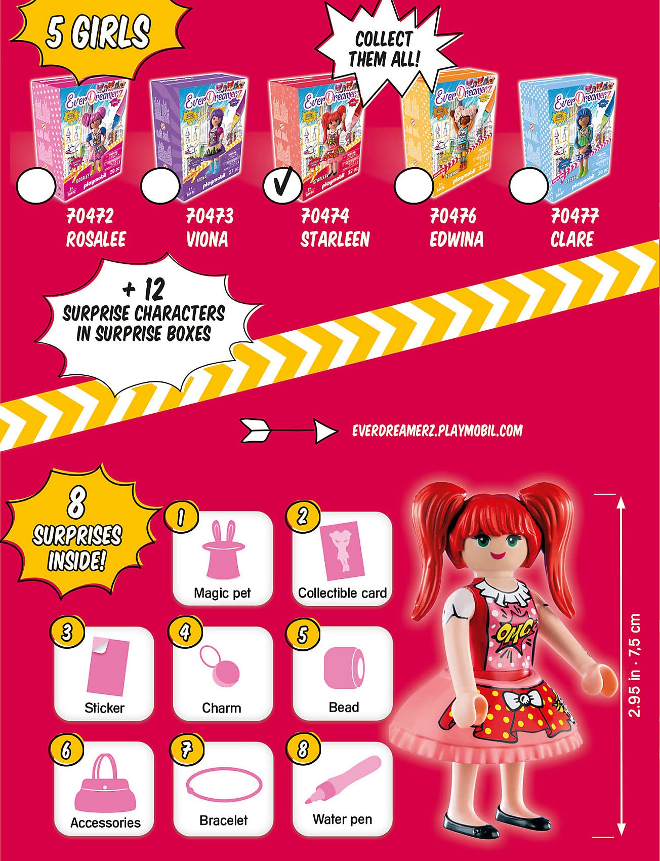 Playmobil EverDreamerz Comic World Starleen with Bow Charm and 7 Surprises