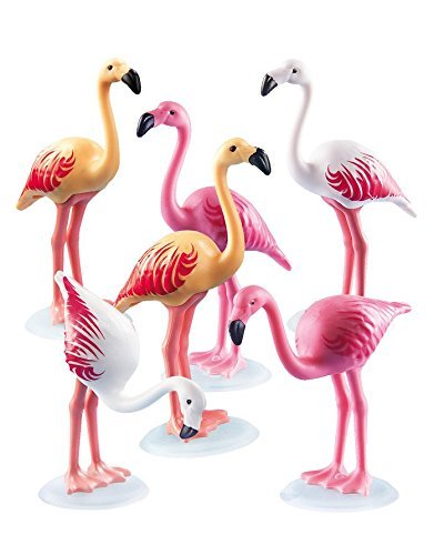 Playmobil Flock of Flamingos Building Kit – 6 Brightly Colored Flamingo Figures