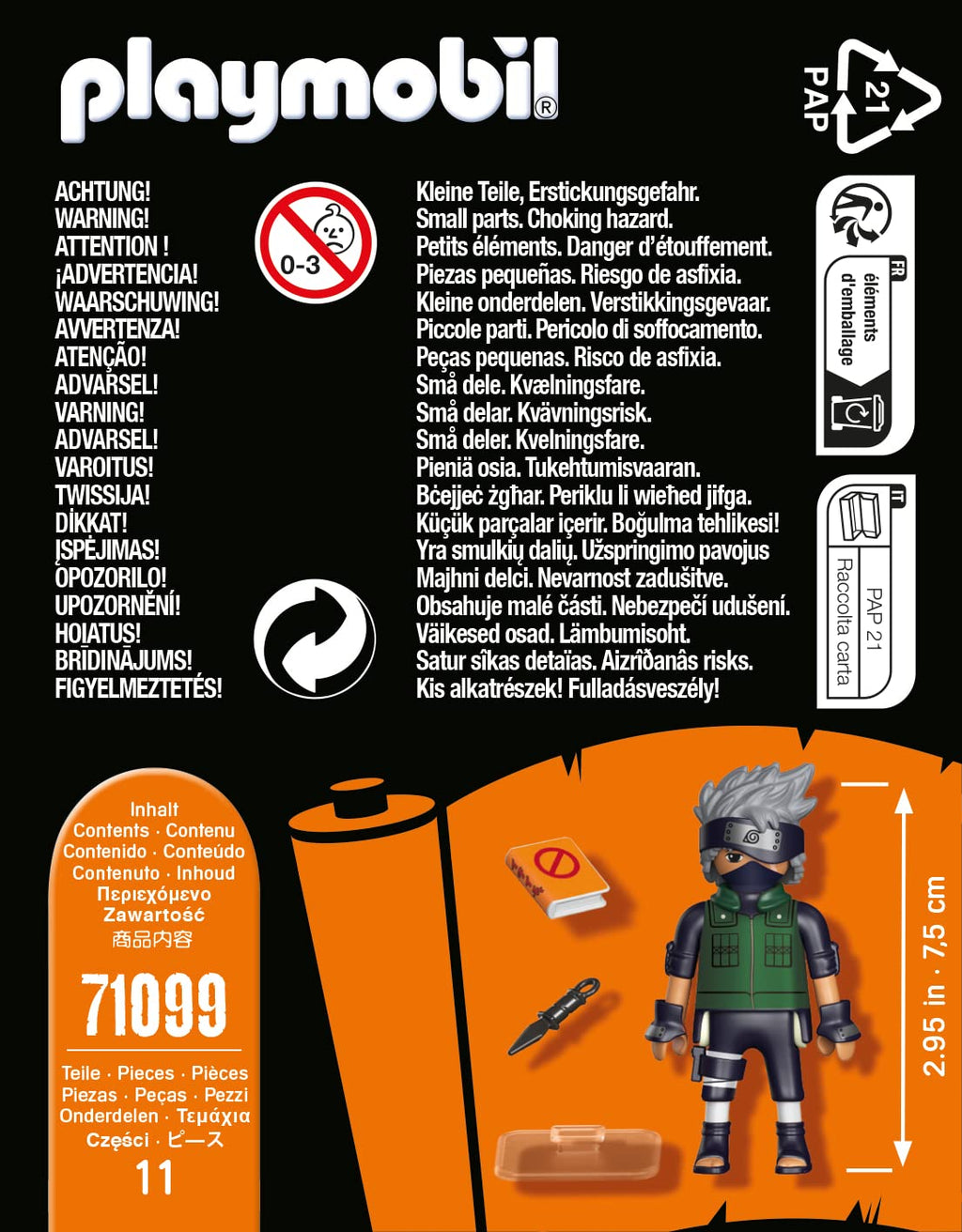 Playmobil Naruto Shippuden Kakashi Figure – Kunai & Book Included